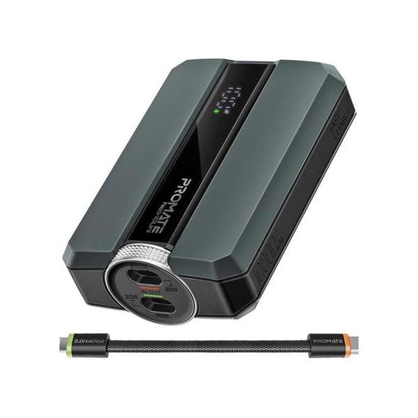 Promate Electronics Accessories Grey / Brand New / 1 Year Promate Neo-10Uni Ultra-Compact 30W PD Power Bank with USB-C / Lightning Ports & Bidirectional Cable