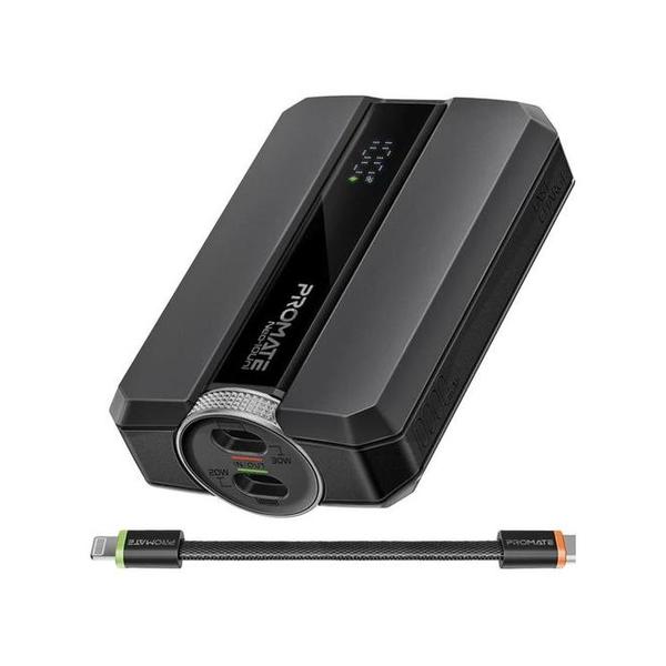 Promate Electronics Accessories Black / Brand New / 1 Year Promate Neo-10Uni Ultra-Compact 30W PD Power Bank with USB-C / Lightning Ports & Bidirectional Cable