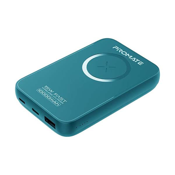Promate Electronics Accessories Light Blue / Brand New / 1 Year Promate, PowerMag-10+, 22.5W Magsafe Wireless PowerBank