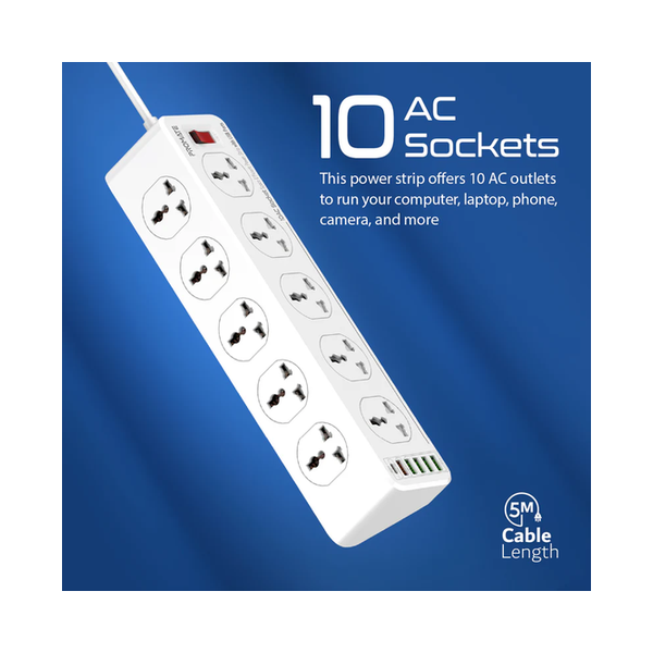 PowerMatrix-5M 10AC Socket Power Strip USB Ports Best Price In Lebanon ...