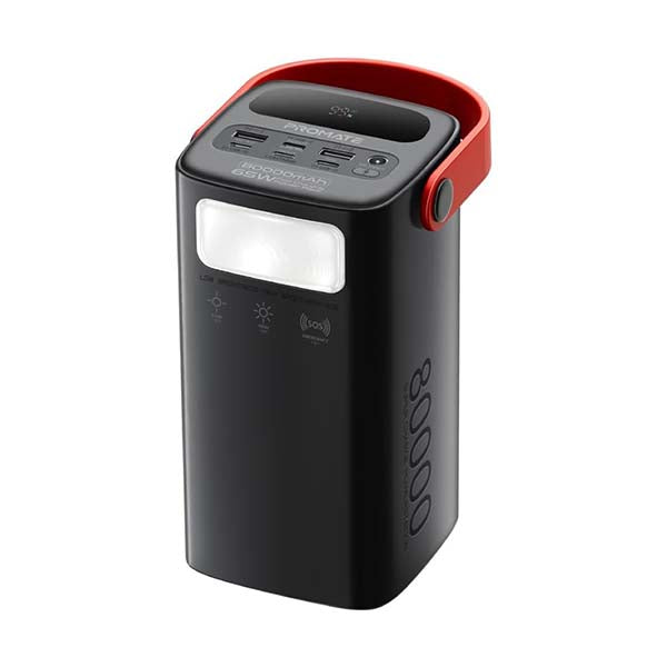 Promate Electronics Accessories Black / Brand New / 1 Year Promate, PowerMine-80, 80000mAh High-Capacity 65W Fast-Charging Power Pack