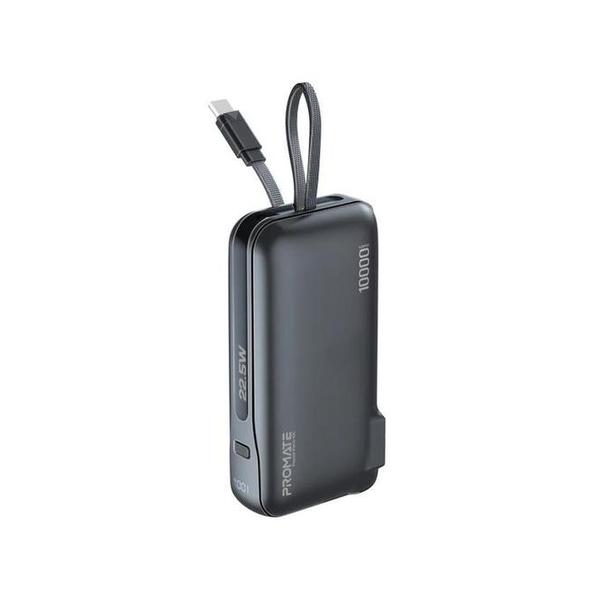 Promate Electronics Accessories Black / Brand New / 1 Year Promate PowerPack-10C Ultra-compact-Fast Charging Power Bank with AC Charger & Built-In USB-C Cable