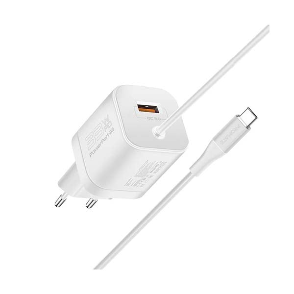 Promate Electronics Accessories White / Brand New / 1 Year Promate, PowerPort-PDQC3, 33W Super Speed Wall Charger with Quick Charge 3.0 & USB-C Power Delivery