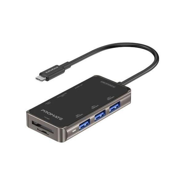 Promate Electronics Accessories Brand New / 1 Year Promate PRIMEHUB-MINI Ultra-Compact USB-C Hub with 100W Power Delivery