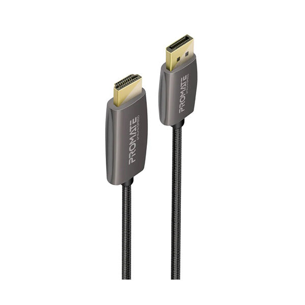 Promate Electronics Accessories Grey / Brand New / 1 Year Promate, ProLink-DP200, 4K@60Hz High-Definition DisplayPort to HDMI Cable