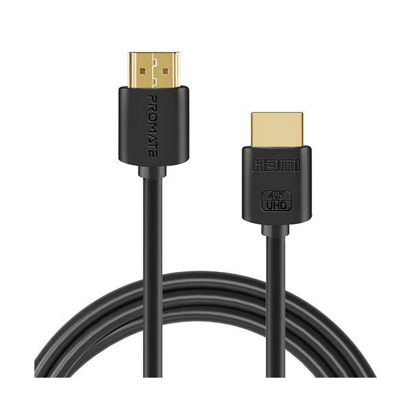 Promate Electronics Accessories Black / Brand New / 1 Year Promate, ProLink4K2-10M, High Definition 4K HDMI Audio Video Cable