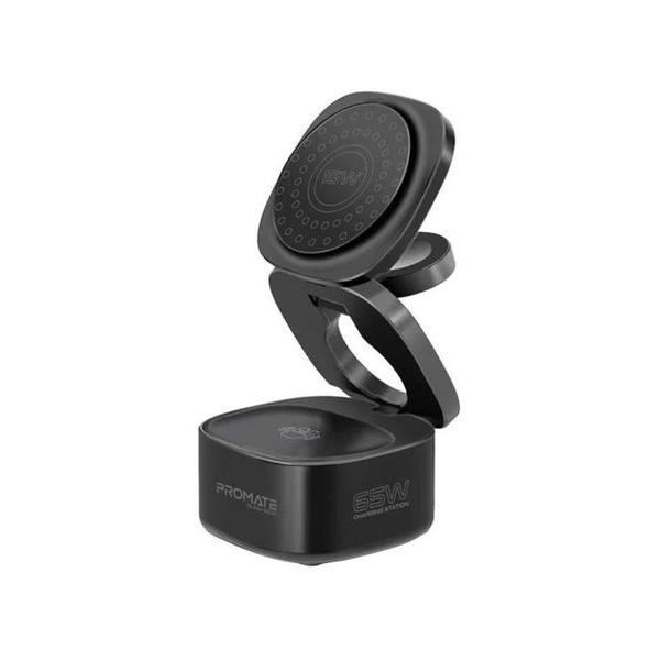 Promate Electronics Accessories Black / Brand New / 1 Year Promate Rubix-65W-UK 65W GaNFast Foldable MagSafe Compatible Wireless Charging Station