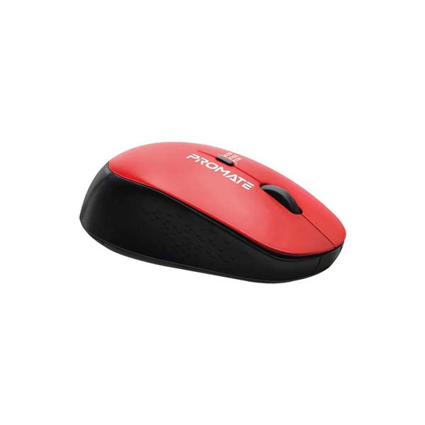 Promate Electronics Accessories Red Black / Brand New / 1 Year Promate, Tracker, 1600DPI MaxComfort Ergonomic Wireless Mouse