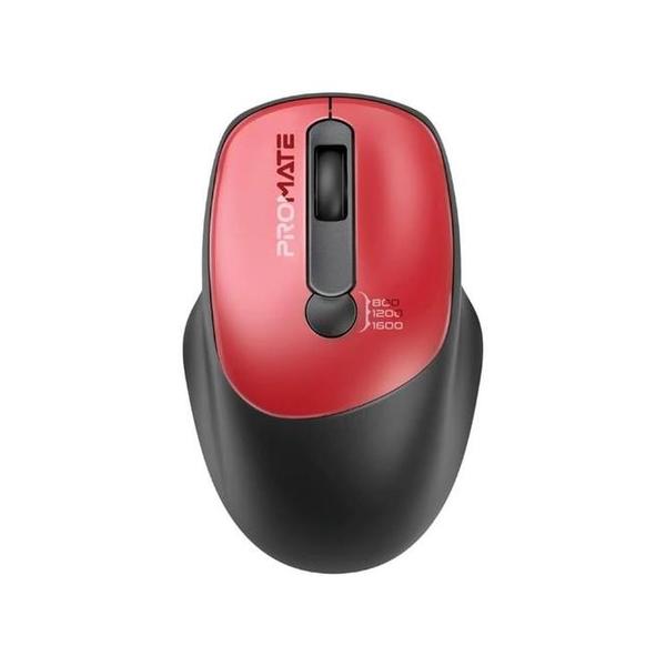 Promate Electronics Accessories Red / Brand New / 1 Year Promate UNIGLIDE Wireless Mouse, EZGrip Ergonomic Ambidextrous 2.4GHz Mice, Adjustable 1600DPI, 6 million Keystrokes, Nano USB Receiver, 10m Range, 120-hour Working Time for Laptops, PC