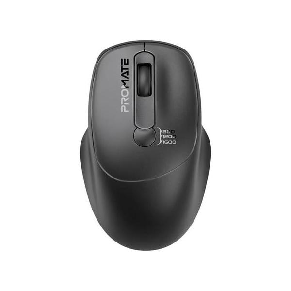 Promate Electronics Accessories Black / Brand New / 1 Year Promate UNIGLIDE Wireless Mouse, EZGrip Ergonomic Ambidextrous 2.4GHz Mice, Adjustable 1600DPI, 6 million Keystrokes, Nano USB Receiver, 10m Range, 120-hour Working Time for Laptops, PC