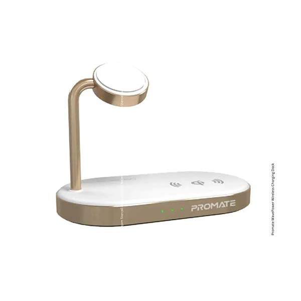 Promate Electronics Accessories Gold / Brand New / 1 Year Promate, WavePower, Multi-Device Wireless Charging Dock