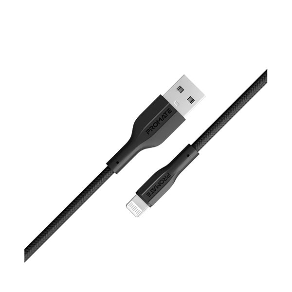 Promate Electronics Accessories Black / Brand New / 1 Year Promate, XCord-Ai, High Tensile Strength Data & Charge Cable for Apple Devices