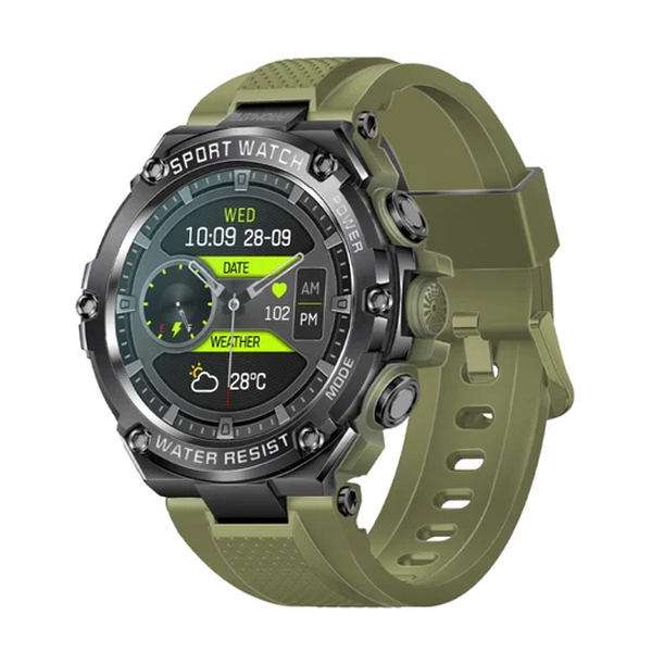 Promate Jewelry Midnight Green / Brand New / 1 Year Promate, 1.53" Round Screen Fitness Tracker Smartwatch with BT Calling, XWATCH-R19