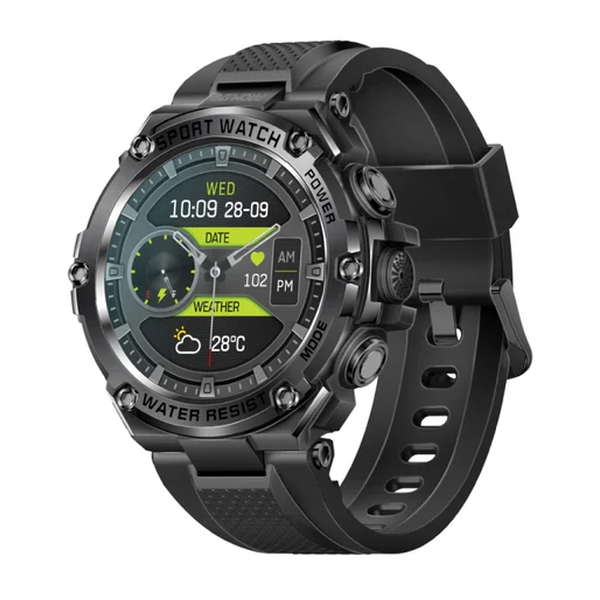Promate Jewelry Black / Brand New / 1 Year Promate, 1.53" Round Screen Fitness Tracker Smartwatch with BT Calling, XWATCH-R19