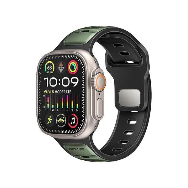 Promate Jewelry MIDNIGHTGREEN / Brand New Promate SiliBand-DC Durable Two-Toned Silicone Sporty Watch Band