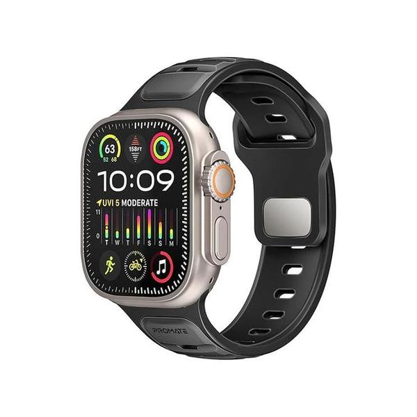 Promate Jewelry Black / Brand New Promate SiliBand-DC Durable Two-Toned Silicone Sporty Watch Band