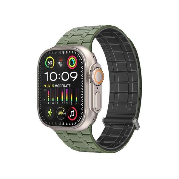 Promate Jewelry MidNightGreen / Brand New Promate Track Premium Magnetic Silicone with Metal Loop Watch Strap