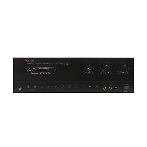 Queena Audio Black / Brand New Queena 300 Watt 2 Channel Audio Speaker Power Amplifier with AUX / CD Input - C310