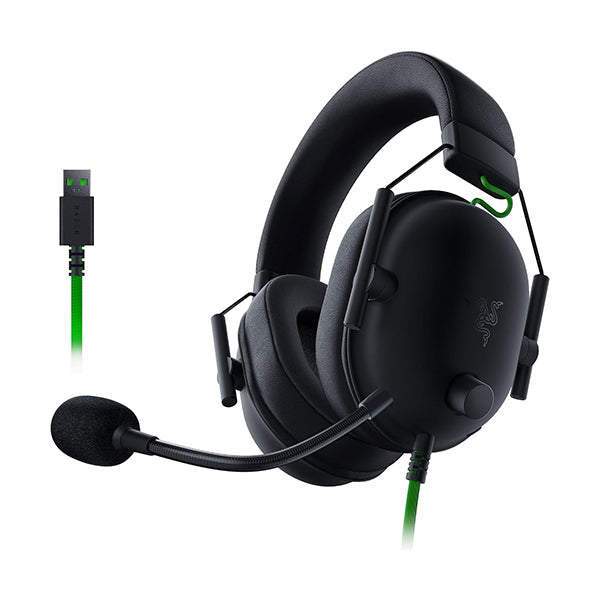 Razer Audio Black / Brand New / 1 Year Razer BlackShark V2 X Wired Gaming Headset with 7.1 Surround Sound, 50mm Drivers, Noise Cancelling Mic - RZ04-04570100-R3M1