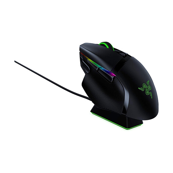 Razer Electronics Accessories Black / Brand New / 1 Year Razer Basilisk Ultimate Hyperspeed Wireless Gaming Mouse w/ Charging Dock: Fastest Gaming Mouse Switch - 20K DPI Optical Sensor - Chroma RGB - 11 Programmable Buttons - 100 Hr Battery - Classic - RZ01-03170100-R3G1