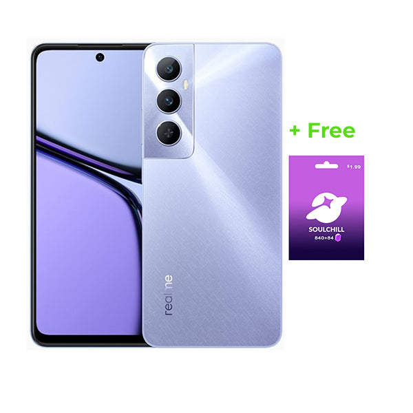 Realme Communications Purple / Brand New / 1 Year Realme C75 24GB/256GB (16GB Extended RAM) + Free Soulchill 840 + 84 Free Crystals Voucher + 120 Days Screen Replacement Warranty