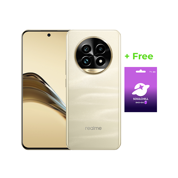 Realme Communications Monet Gold / Brand New / 1 Year Realme R13 Pro+ 24GB/512GB (12GB Extended RAM) + Free Soulchill 840 + 84 Free Crystals Voucher + 120 Days Screen Replacement Warranty