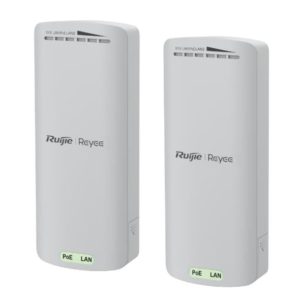 Ruijie Reyee Networking Brand New / 1 Year Ruijie Reyee RG-EST100-E, 2.4GHz Dual-stream 500m Wireless Bridge Set of 2