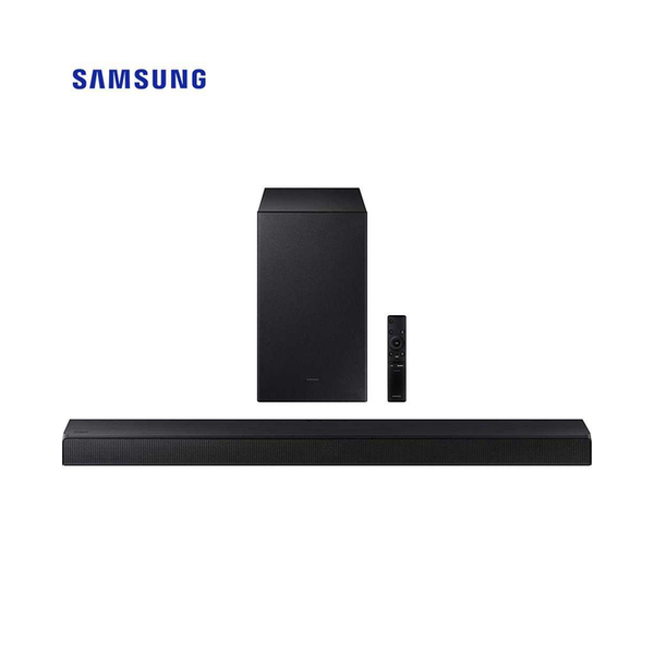 Samsung Audio Samsung HW-B450 2.1ch Soundbar w/Dolby Audio, Subwoofer Included, Bass Boosted, Wireless Bluetooth TV Connection, Adaptive Sound Lite