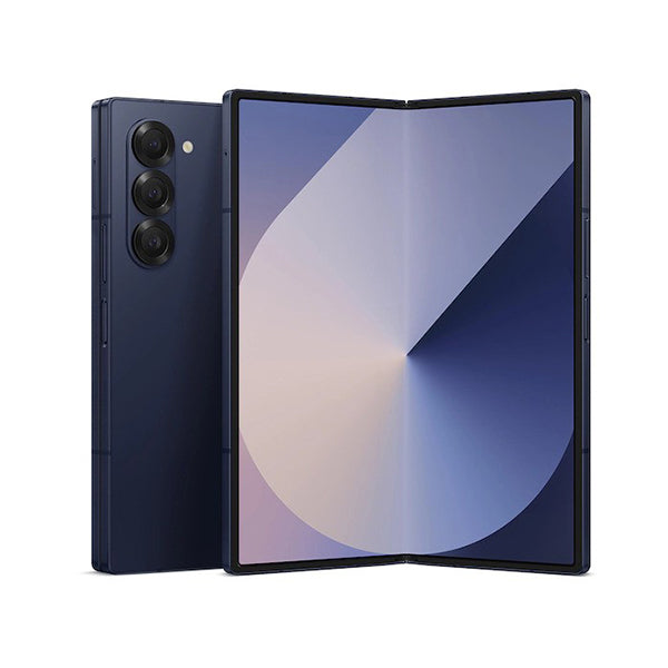 Samsung Communications Navy / Brand New / 1 Year Samsung Galaxy Z Fold6 12GB/512GB + Free 50W Power Adapter Duo (with Cable) + Fold Slim S Pen Case + Flip Silicone Case with Ring + Samsung Care+ Device Warranty and Discounted One-time Screen Repair Within 2 Years