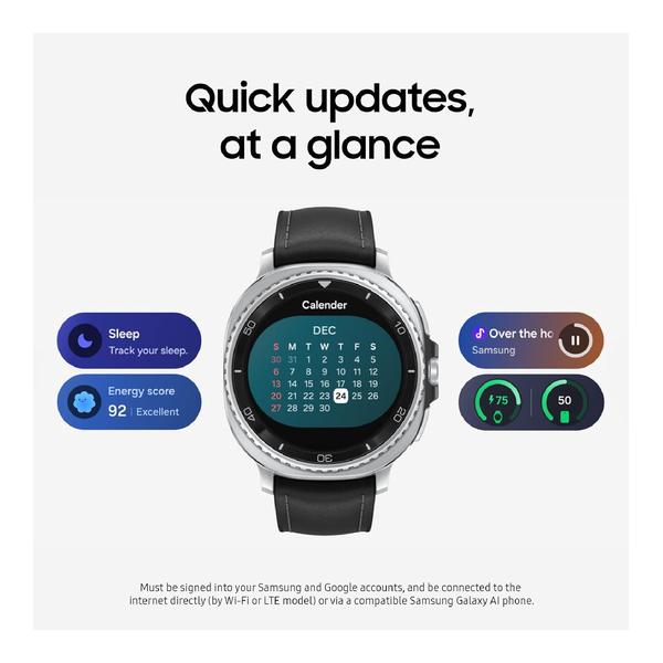 Samsung Jewelry Samsung Galaxy Watch8 Classic 46mm 2025, Bluetooth Smartwatch, Cushion Design, Rotating Bezel, Quick Button, Sleep Coaching, Running Coach, Energy Score