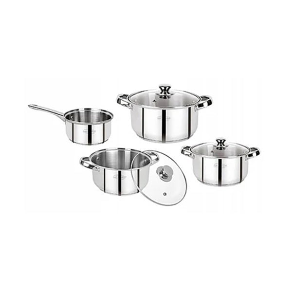 San Ignacio Kitchen & Dining Stainless Steel / Brand New San Ignacio, 7 Pcs Stainless Steel Cookware Set - Sg-8066