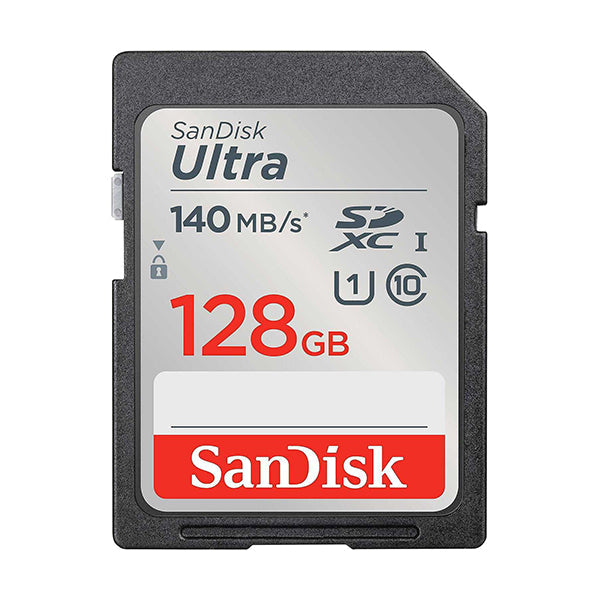 SanDisk Electronics Accessories Black / Brand New SanDisk 128GB Ultra SDXC UHS-I 140MB/s – Class 10