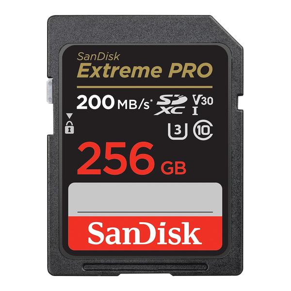 SanDisk Electronics Accessories Brand New SanDisk 256GB Extreme PRO SDXC UHS-I Memory Card - C10, U3, V30, 4K UHD, SD Card - SDSDXXD-256G