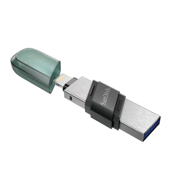 SanDisk Electronics Accessories Brand New / 1 Year SanDisk iXpand Flash Drive Flip - 256GB, Type A + Lightning - SDIX90N-256G-GN6NE