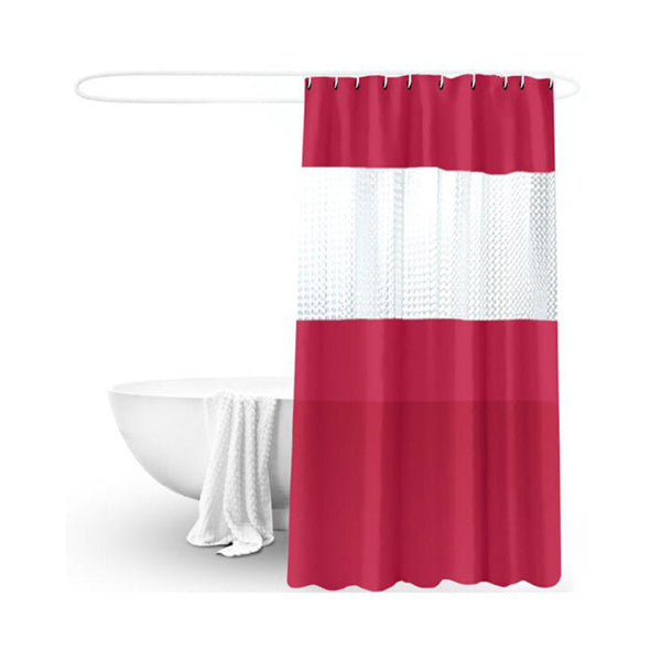 Sanitary Bathroom Accessories Red / Brand New Sanitary, Bathroom Curtain 180×200 cm - 94347