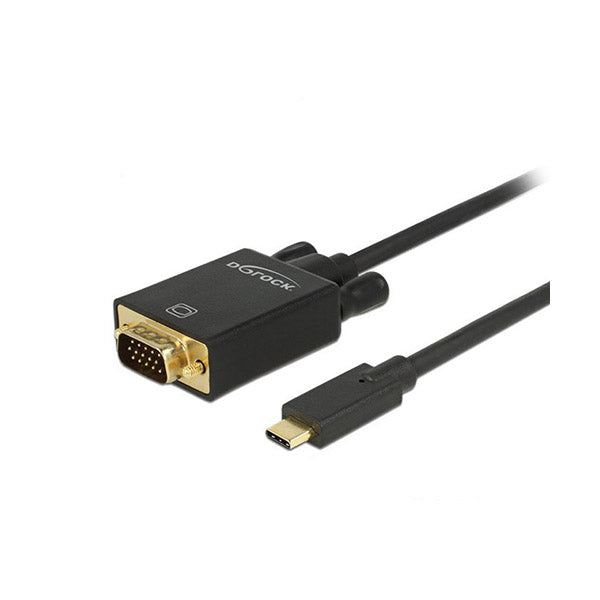 Sanyo Electronics Accessories Black / Brand New Sanyo CB21 USB Type-C Male Plug To VGA Male Plug, 1m