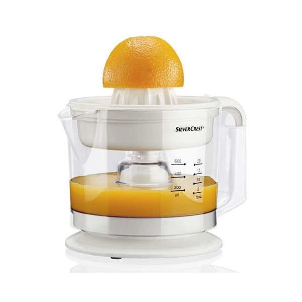 Silvercrest Kitchen & Dining White / Brand New / 2 Years Silver Crest Citrus Juicer, 25W, 600Ml - SZP25B2