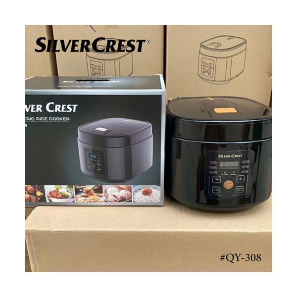 Silvercrest Kitchen & Dining Black / Brand New SilverCrest QY-308, Rice Cooker 5L Capacity Digital Control With Keep Warm