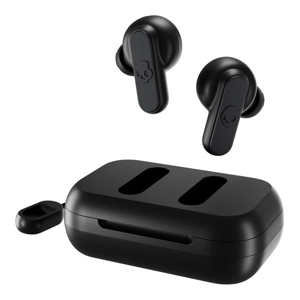 Skullcandy Audio Black / Brand New / 1 Year Skullcandy Dime 2 Wireless Earbuds, Bluetooth Headphones, Noise Isolating Fit, Up to 12 Hours Battery, Microphone for iPhone Android, Easy Carry with Integrated Lanyard