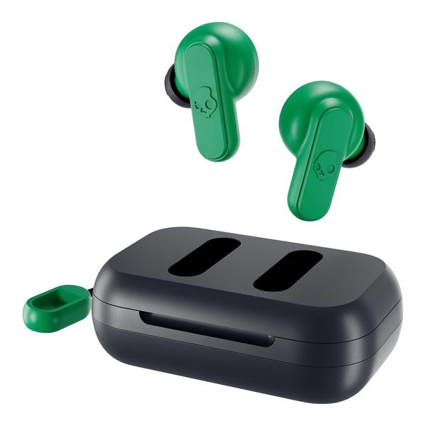 Skullcandy Audio Green / Brand New / 1 Year Skullcandy Dime 2 Wireless Earbuds, Bluetooth Headphones, Noise Isolating Fit, Up to 12 Hours Battery, Microphone for iPhone Android, Easy Carry with Integrated Lanyard