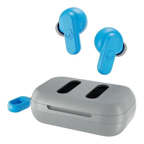 Skullcandy Audio Blue / Brand New / 1 Year Skullcandy Dime 2 Wireless Earbuds, Bluetooth Headphones, Noise Isolating Fit, Up to 12 Hours Battery, Microphone for iPhone Android, Easy Carry with Integrated Lanyard