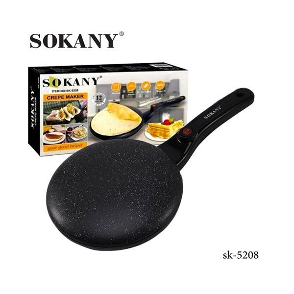 Sokany Kitchen & Dining Black / Brand New Sokany, Electric Crepe Maker - SK-5208