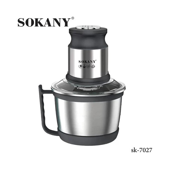 Sokany Kitchen & Dining Silver / Brand New Sokany, Electric Kitchen Chopper – 800w – 3.0Ltr - SK-7027