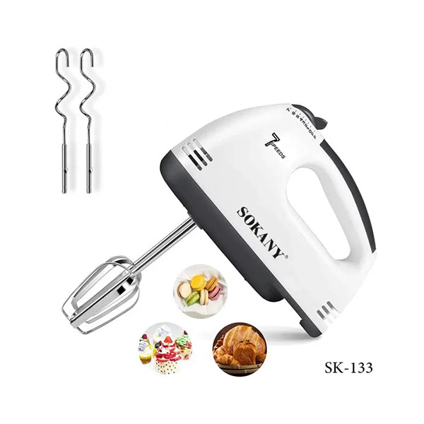 Sokany Kitchen & Dining White / Brand New Sokany, Hand Mixer 180W - SK-133