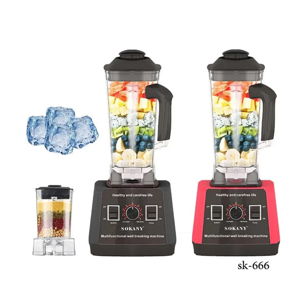 Sokany Kitchen & Dining Black / Brand New Sokany, Multi-purpose Blender 5000w High Power - sk-666