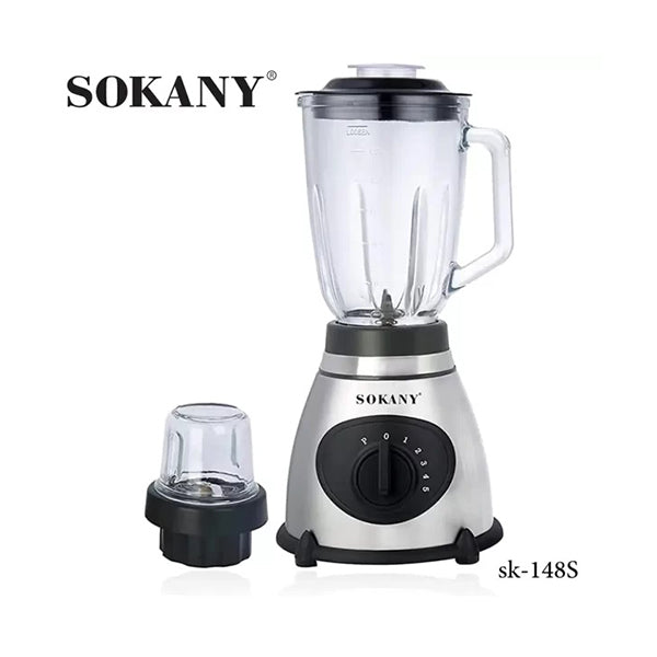 Sokany Kitchen & Dining Silver / Brand New Sokany, Stainless Steel Blender, 400w - SK-148S