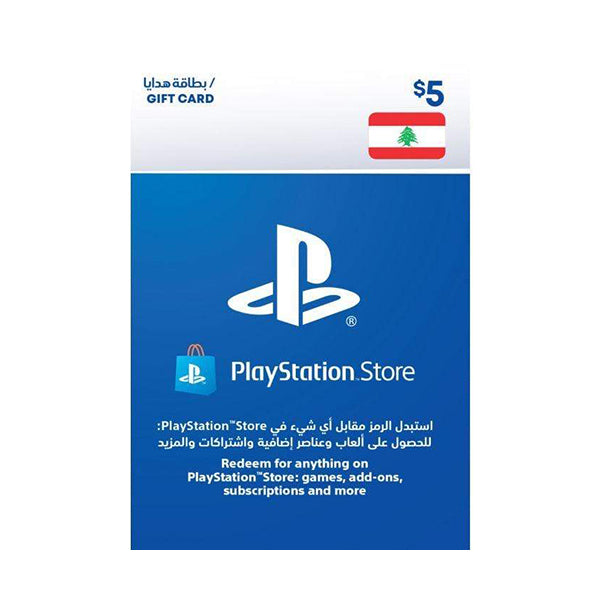 Sony Playstation Wallet Top-up Wallet Top-up Lebanon PlayStation Gift Card - 5 USD