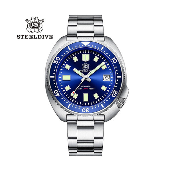 Steeldive Jewelry Blue / Brand New Steeldive Automatic Watch SD1970 Captain Willard Stainless Steel NH35 Seiko Japanese Movement 200m Diving Watches