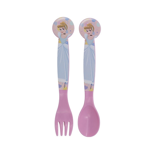 Stor Kitchen & Dining Pink / Brand New Disney Stor 2 Pcs PP Cutlery Set In Polybag Disney Princess True - 51217