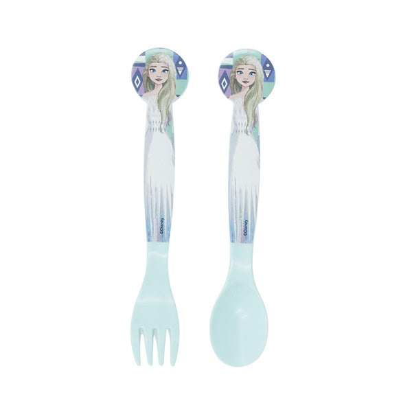 Stor Kitchen & Dining Light Blue / Brand New Disney Stor 2 Pcs PP Cutlery Set In Polybag Frozen Ice Magic - 74217